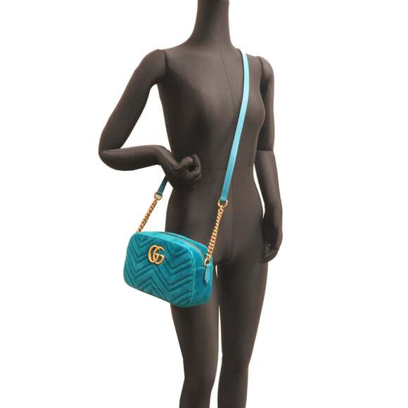 GUCCI Green GG Marmont Shoulder Bag - Picture 8 of 9